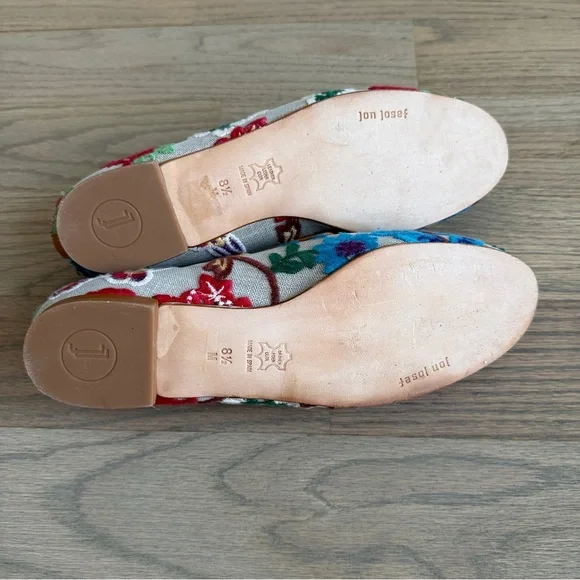Jon Josef Gatsby Campanilla embroidered Flats 8.5 - Picture 7 of 10